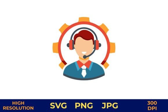 Customer Support Representative Vector: A Versatile Design Asset