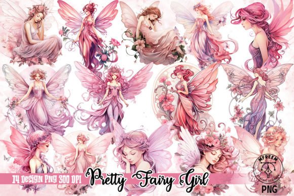 Enchanting Fairy Watercolor Clipart for Creative Projects