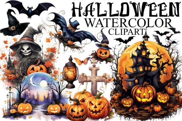 Halloween Sublimation Clipart Set: Elevate Your Seasonal Designs