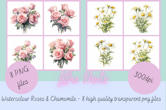 Pink Roses & Chamomile: A Versatile Floral Collection