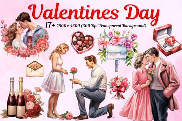 Valentine's Day Watercolor Collection: Elevate Your Creative Projects