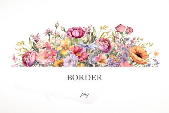 Watercolor Garden Flowers Border: A Designer's Guide