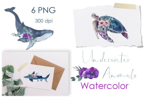 Watercolor Sea Turtles: Ocean Animals in Modern Design